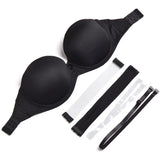 Patcute  Ladies Secret Sexy Bra Strapless Invisible blade tape newest push up breasted backless bra for women glossy adjustable underwear