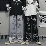 Patcute  women pants streetwear gothic oversize Wide Leg Trousers Casual Hip-hop y2k harajuku femme pantalon vintage dark pant aesthetic