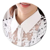 Patcute  Fashion Women Blouse Long Sleeve Lace Tops Striped Turn-Down Collar Blouses Official Female Formal Shirt Spring Autumn