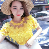 Patcute  New Summer Autumn Women Lace Blouse Sweet Floral Hollow Out Lace Shirt Female Backless Mesh Blouses Blusas Short Tops AB929