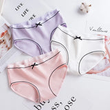 Patcute  4pcs Panties Women Underwear Set Solid Mid-waist Cotton Panties Cozy Lingerie New Women's Underpants Tempting Briefs Female