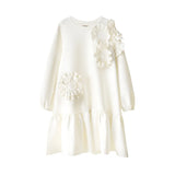 Patcute  imakokoni original sweet flower ruffled dress female mid-length skirt loose and thin 203072