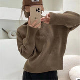 2000s fashion 2024 Winter New Korean Style Lazy Style Elegant Knitwear Fashionable Western Style Turtleneck Women's Pullover Sweater