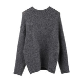 outfit inspo Alpaca Velvet Soft Glutinous Sweater 2024 Winter New Korean Style Minimalist Long Sleeve Sweater M9253