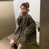  Plaid Mid-Length Thickened Women's Autumn and Winter New Chanel Style High-Grade Loose Woolen Coat Suit Jacket for Women