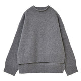 skater boy outfits Japanese Wool Sweater Women's Autumn and Winter Split Cape-Shaped Profile Loose Sweater Niche