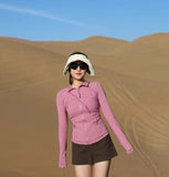 lookbook outfits 2024 New Lulu Same Style Velvet Pink Spring and Summer Yoga Clothes Women DeFina Top Hoodie Fitness Sports