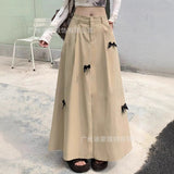 guys in skirts 2024 Women's Bow Skirt A- Line Skirt High Waist Slimming Skirt