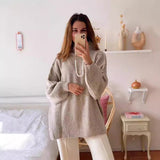 Patcute barn jacket outfits Women's 2024 Spring and Autumn New Elegant round Neck Simple Fashion Style Thin Sweater