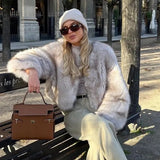 1980s fashion trends Fur Coat Short Tocas Fur Women's Casual Street Style Fox Fur Women's Clothing