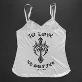 2000s fashion Sexy Style Small Sling Spicy Girl Letter Print Contrast Color Slim Slimming Cross Bottoming Vest