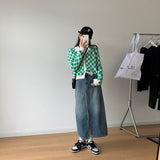 2024 fall fashion trends Retro Distressed Split Denim Skirt Women's Washed Soft Mid-Length High Waist A- line Hip Skirt