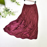 guys in skirts Skirt Elastic High Waist Glossy Silky Skirt Slimming Drape A- line Skirt 2024 Spring and Summer