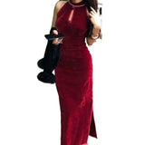 dress to impress New Chinese Style Chinese Style Spring and Autumn Pigeon Red Thick Cheongsam Cover Belly Slimming