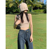 outfit ideas High Waist Straight Jeans Women's Autumn and Winter Retro Design Pants Loose Slimming Small Mop Wide Leg Pants