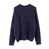 outfit inspo Alpaca Velvet Soft Glutinous Sweater 2024 Winter New Korean Style Minimalist Long Sleeve Sweater M9253