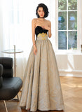 Patcute 2024 A-line Sweetheart Floral Satin Long Party Dress, A-line Beautiful Long Prom Dress