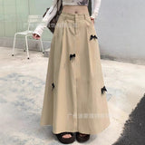 guys in skirts 2024 Women's Bow Skirt A- Line Skirt High Waist Slimming Skirt