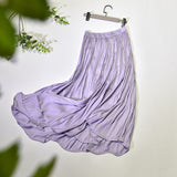 guys in skirts Skirt Elastic High Waist Glossy Silky Skirt Slimming Drape A- line Skirt 2024 Spring and Summer