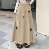 guys in skirts 2024 Women's Bow Skirt A- Line Skirt High Waist Slimming Skirt