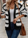 sambas outfits New Autumn and Winter Women's Clothing Contrast Color Knitted Women's Cardigan Sweater 