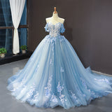 Patcute prom dress  Colorful Yarn 2024 Summer New Bridal Solo Pettiskirt off-Shoulder Trailing Wedding Dinner Princess Dress