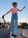 Patcute  Women Baggy Jeans Lady Streetwear Y2K Punk Loose Wide Leg Oversized Cuffs Full Long Denim Pants Vintage Straight Leg Trousers