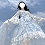 Patcute Blue Alice In Wondeland Cute Lolita Dress for Women Japanese Tea Party Soft Girl Kawaii Princess Dress Fairy Vestidos