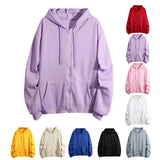 Patcute  Women Winter Warm Fashion Long Sleeve Loose Solid Color Hooded Zipper Pocket Sweatershirt Coat Cute Half Zip Pullover Women