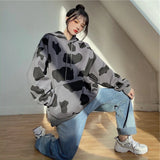 Patcute  Autumn Winter Female Hoodies Cow Printed Women Sweatshirt Hoodie Long Sleeve Fashion Women's Hoodies Casual Lady Hooded Tops