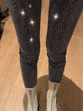 Patcute   Sparkly Crystal Pants Women Leggings Autumn Winter High Waist Elastic Bodycon Long Penci Pant Streetwear Y2K Pants Tights