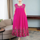 Patcute  New Casual Summer Dress For Woman Dresses Women Floral Sunflower Dress Embroidery Ladies Party Dress Female vestidos