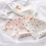 Patcute New Cotton Panties Cute Bow Women's Underwear Sexy Female Underpants Girls Briefs Fashion Plus Size Floral Pantys 5Pcs/set