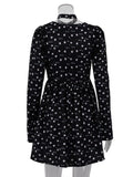 Patcute Folds Print Dress For Women 2024 Summer Casual Long Sleeve France Retro Dresses Femme Street Elegant Floral Dress Female