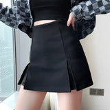 Patcute Black Fashion Ladies Elegant A-line Skirt Summer Slim High Waist Straight Mini Dress 2024 New Young Style Women's Clothing