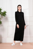 Patcute  AS 2024 spring summer maxi dress button design woman clothes full sleeve Ankle Length comfortable ribbing clothing