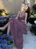 Patcute Summer New Fashion Women Sexy Pleated  Boho Long Dress Vacation Beach Strap A line Ladies Robe 2024 Sundress