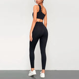 Patcute Gym Set Seamless Yoga Set Women Workout Tracksuit 2 Pieces Sports Suits Fitness Bra High Waist Leggings Running Outfit