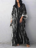 Patcute 2024 Women Beach dress Caftans Print Bathing Suit Cover Up Casual Maxi Dress Plus Size Kaftan Robe Tunic Kimono Summer Beachwear