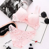 Patcute Women Lace Bras Set Low Waist Panties Underwire Top Big Size Bra Sexy Lingerie Set Female Comfortable Girls Underwear Sets Top