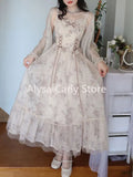 Patcute Vintage Elegant Floral Dress Women Sweet Ruffles Mesh Fairy Strap Dress Female 2023 Summer Court Retro Evening Party Dress Sexy