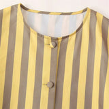 Patcute * Spring/Summer New Women's Fashion and Loose Style Round Neck Striped Simple Long sleeved Shirt