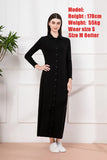 Patcute  AS 2024 spring summer maxi dress button design woman clothes full sleeve Ankle Length comfortable ribbing clothing