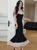 Patcute Spring and Summer New Women's Knitted Sling Hip Dress