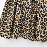 Patcute Spring/Summer New Women's Fashion Ethnic Style Retro Series Animal Print Flip Collar Shirt Style Dress