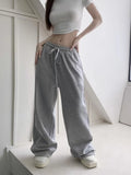 Patcute   Wide Leg Sweatpants Women Casual Classic Black Gray Joggers Oversized Sports Trousers Baggy Female Streetwear All-match