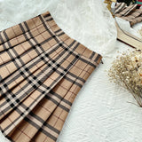 Patcute  Contrast Plaid Striped Skirt Popular College Style Pants with Tennis Pleated Short Skirt for Women's Mini Girl Short Skirt