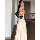 Patcute HOUZHOU Vintage Elegant Sleeveless Dress Maxi Dresses for Women 2024 Summer One-piece Long Evening Casual Wedding Party Dress