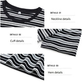 Patcute TuangBiang  Summer Brand Striped Cotton T-Shirts Women O-Neck Casual Tshirts Female Short Sleeve Office Lady All-Match Tops