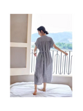 Patcute  Women's Short Sleeve Long Dresses Cute Robe Loose Cotton Dresses Elegant and Pretty Girdle Dress 2024 New Holiday Vestidos